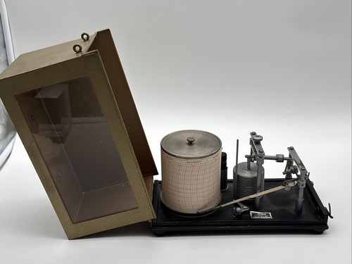 Antique barograph metal - metal, case