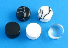 Asst Flesh Ear Plug Acrylic Double Flared Lightweight Stretcher Round 2mm-34mm