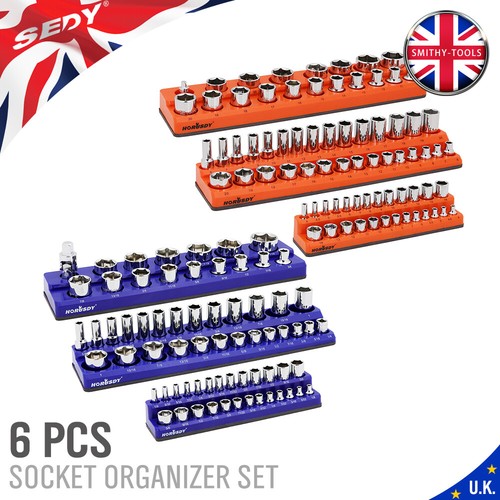 6pc magnetic socket organizer - socket,