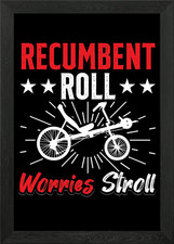 Recumbent Roll Worries Framed
