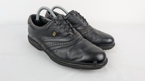 Footjoy mens aql black - black, leather