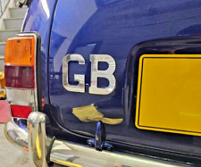 CLASSIC AUSTIN ROVER MINI COOPER GB BADGE POLISHED STAINLESS NEW PRODUCT SO NICE
