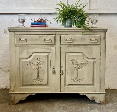 Sideboard painted beige - sideboard,