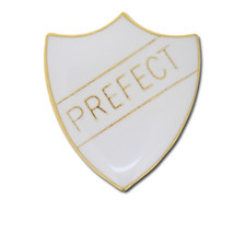 Prefect White Pin Badge For