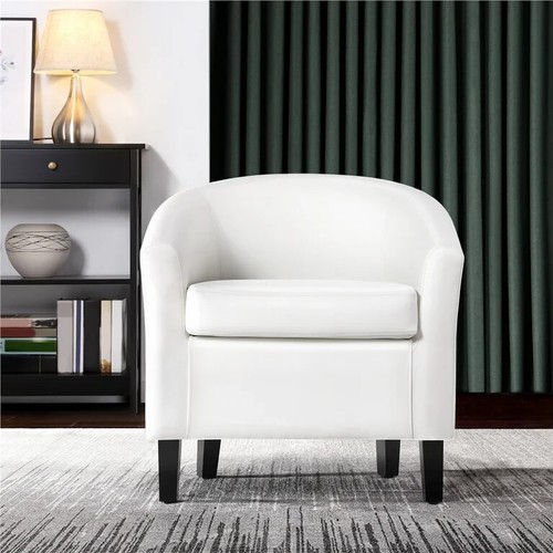 Faux leather tub chair - tub,
