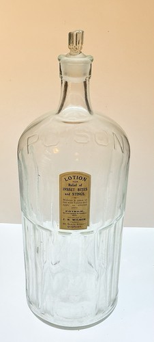 Large glass poison chemist - glass,