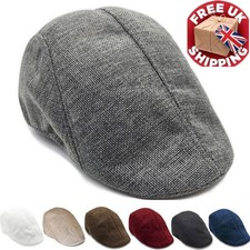 Men's Linen Look Beret Flat