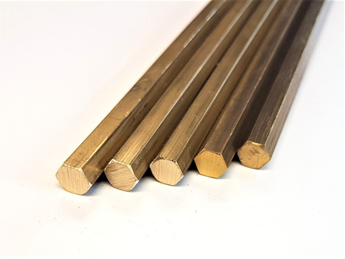 Brass bar rod hex - brass, cz