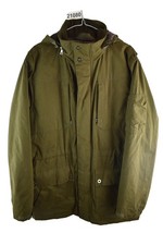 MARKS AND SPENCER Green Padded Parka Jacket size M Mens Full Zip Hooded Casual