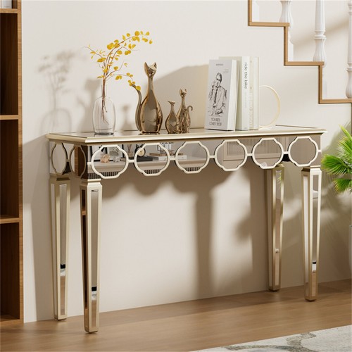 Mirrored glass console table - glass,