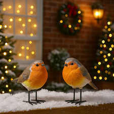 Christmas Robin Decoration Set