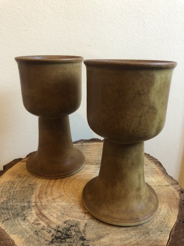Pair stoneware pottery - pair,