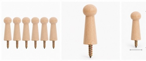Pcs small shaker pegs wooden - small,