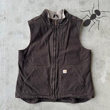 Vintage Y2K Carhartt V001 DKB brown work wear vest