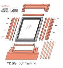 OPTILIGHT ROOF WINDOW Loft Skylight Rooflight + Flashing for Slate or Tile Roof