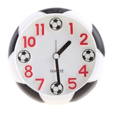 Creative 3D Football Sport Alarm Clock Student Room Ornament Table Clock Gif