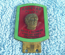 VINTAGE 1960s HADRIAN PAINTS CAR BADGE~OLD HALTWHISTLE,NORTHUMBERLAND WORKS RARE