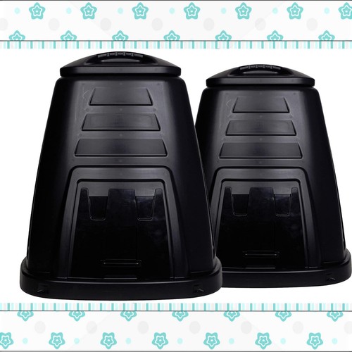 220 litre black plastic garden - black,
