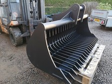 6ft 13 14 Ton Excavator Lawn Rake Riddle Bucket Hardox Tips