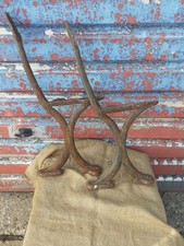 Antique Cast Iron Garden Bench Ends Pair, Restoration Project