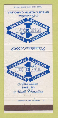 Matchbook cover 1st federal - matchbook,