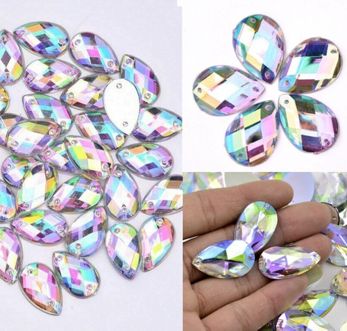 50x sew rhinestone flat - sew,