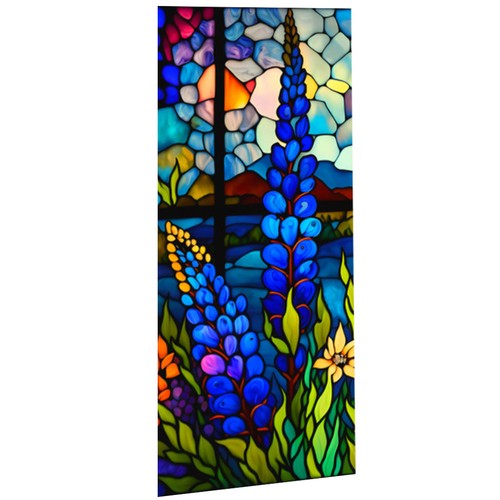 Pvc vintage stained glass - stained,