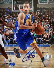 Warriors Stephen Curry Signed Autographed 8x10 Photo Beckett BAS Steph