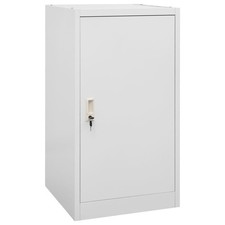 Saddle Cabinet Steel Light Grey 53x53x105 cm Lockable Tack Locker Shelves&Hooks