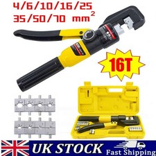 16 Ton 8 Dies Hydraulic Crimper Crimping Tool Wire Battery Cable Lug Terminal UK