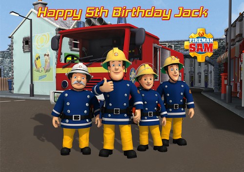 Fireman sam personalized cake - sam,