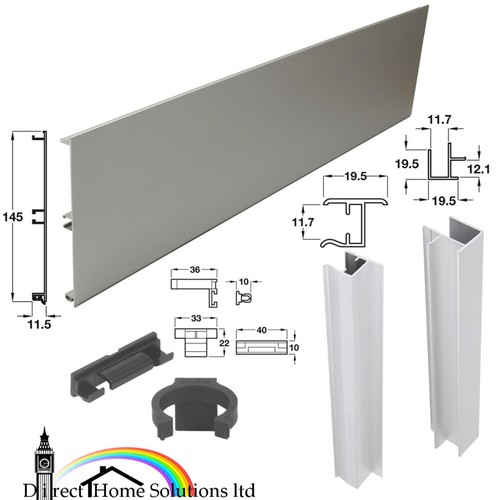 Aluminium kitchen unit plinth - aluminium,