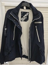 Mens XXL 2XL Superdry Navy Blue And White Windattacker Jacket. Great Condition