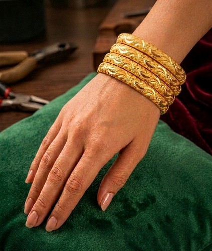 Ethnic bangles 22k - bangles, plated
