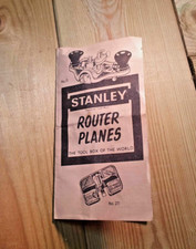 Vintage Stanley 71 Router Plane Instruction Manual Woodworking Old Hand Tools