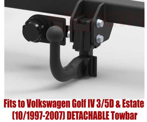 Detachable tow bar for - tow, vw