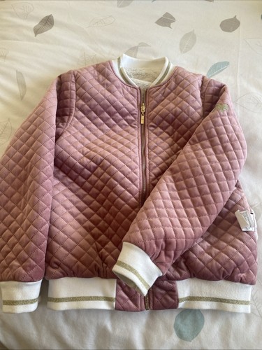 Pink quilted velvet girls - pink,