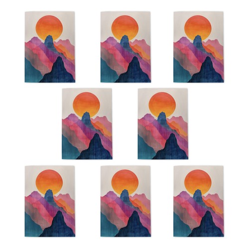 Colourful abstract boho alps - colourful,