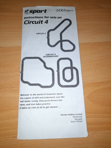 Scalextric sport instructions - sport,