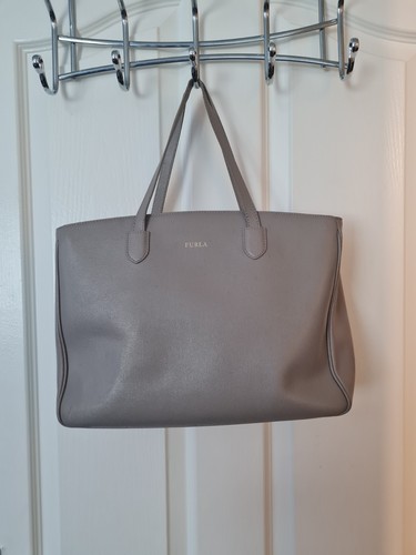 Furla taupe grey large - large, leather