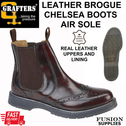 Chelsea brouge boots red - chelsea,