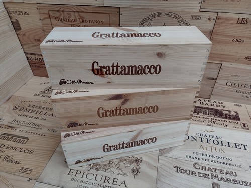 Wooden wine box crate with - wine,