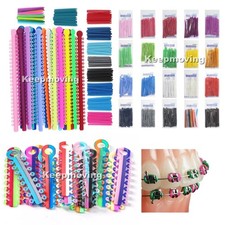 Dental Orthodontic Elastic Ligature Ties Rubber Bands Brace Single/Double Color
