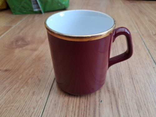 Vintage tams ware mug burgundy - mug,