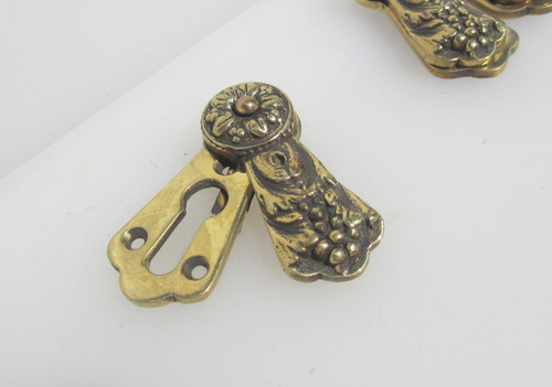 Victorian brass keyhole - brass,