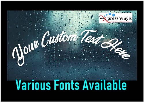 Custom text truck windscreen - text,