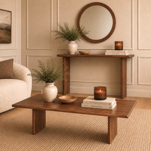 Solid mango wood coffee table - solid,