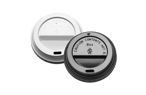 White black plastic coffee cup - plastic,