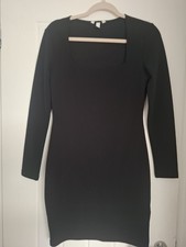 H&M Black bodycon Dress With