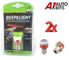 2x 12v Led Reverse Beeper Back Up Alarm Warning Alert Light Bulb Bus Van Caravan